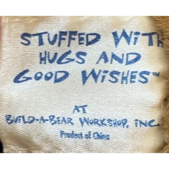 Build A Bear Workshop Brown Bear Plush Maroon Striped Golf Shirt Stuffed Animal - Picture 6 of 12